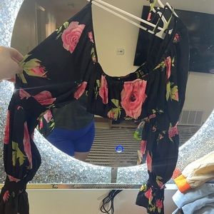 Floral crop Top